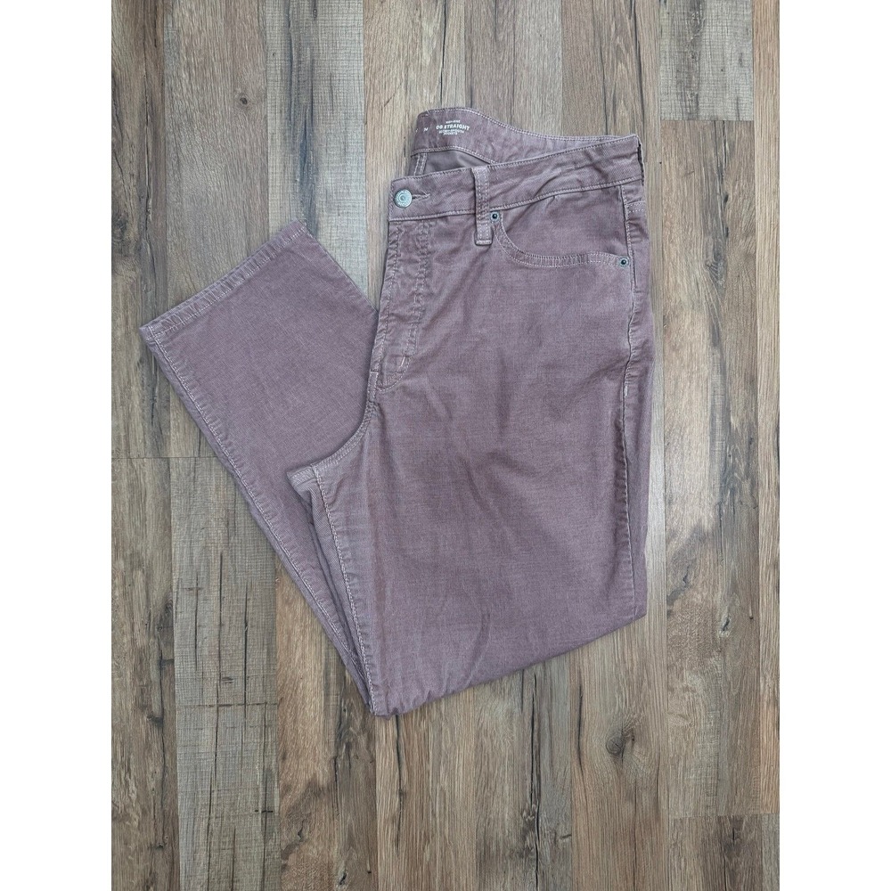 Old Navy‎ High Rise OG Straight Corduroy Pants Women 14 Pink Fall